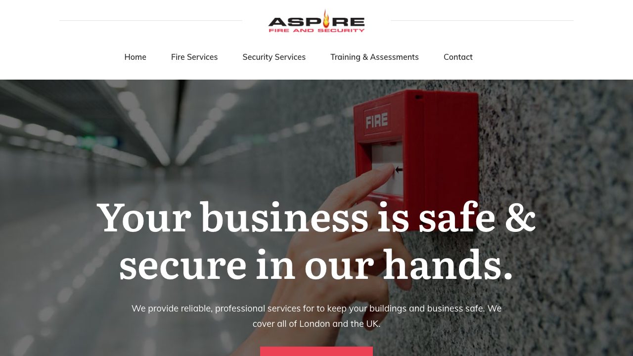 Aspire Fire and Security Ltd website