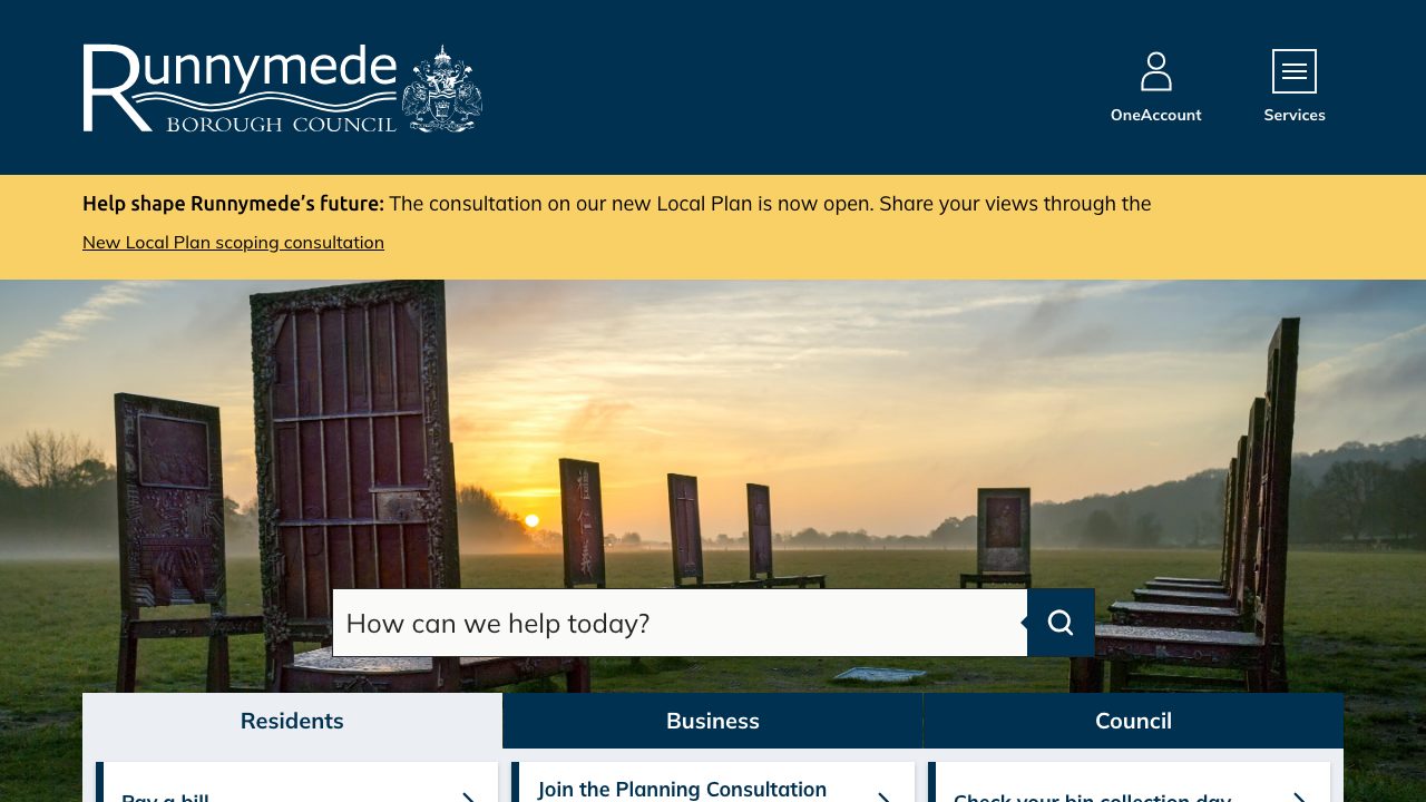 Runnymede Borough Council website