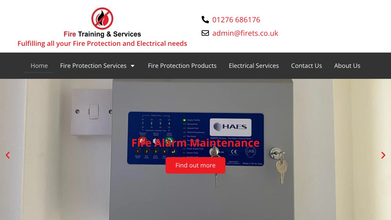 Fire Training and Services UK Ltd website