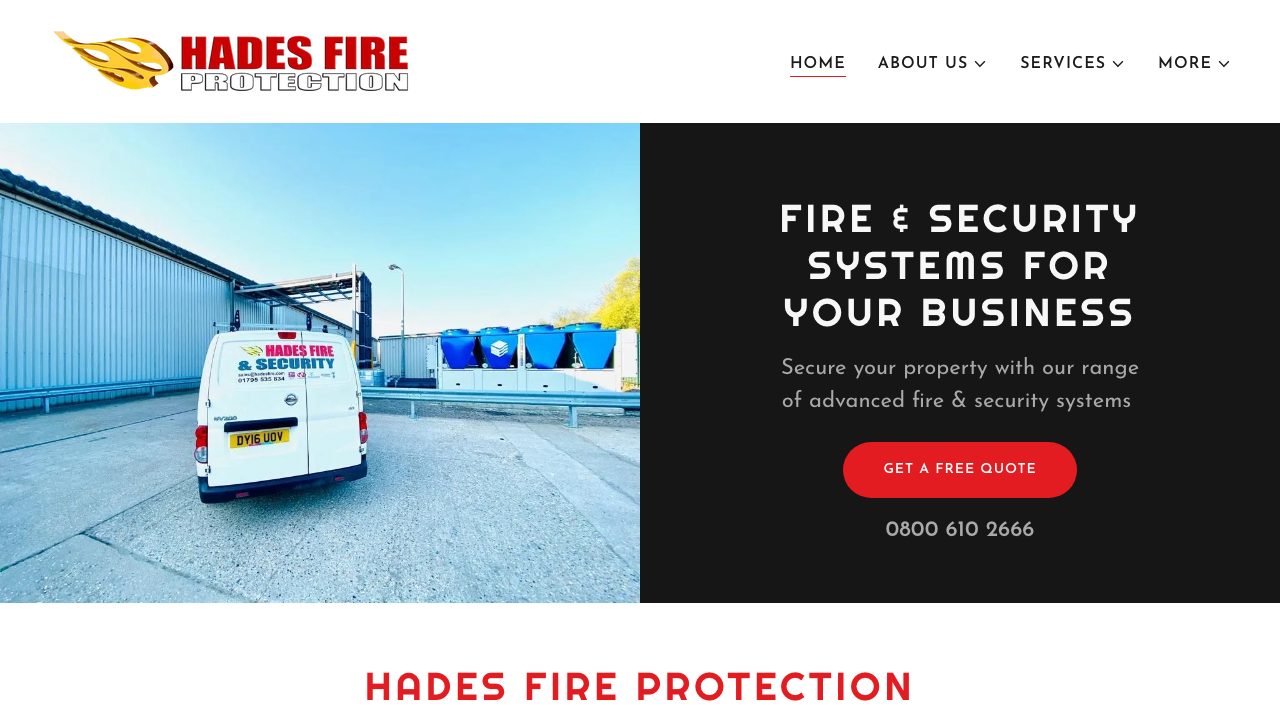 Hades Fire Protection Ltd website