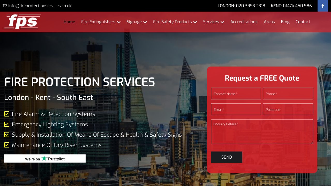 Evans & Brooks Fire Ltd website