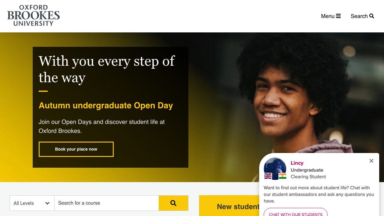 Oxford Brookes University website