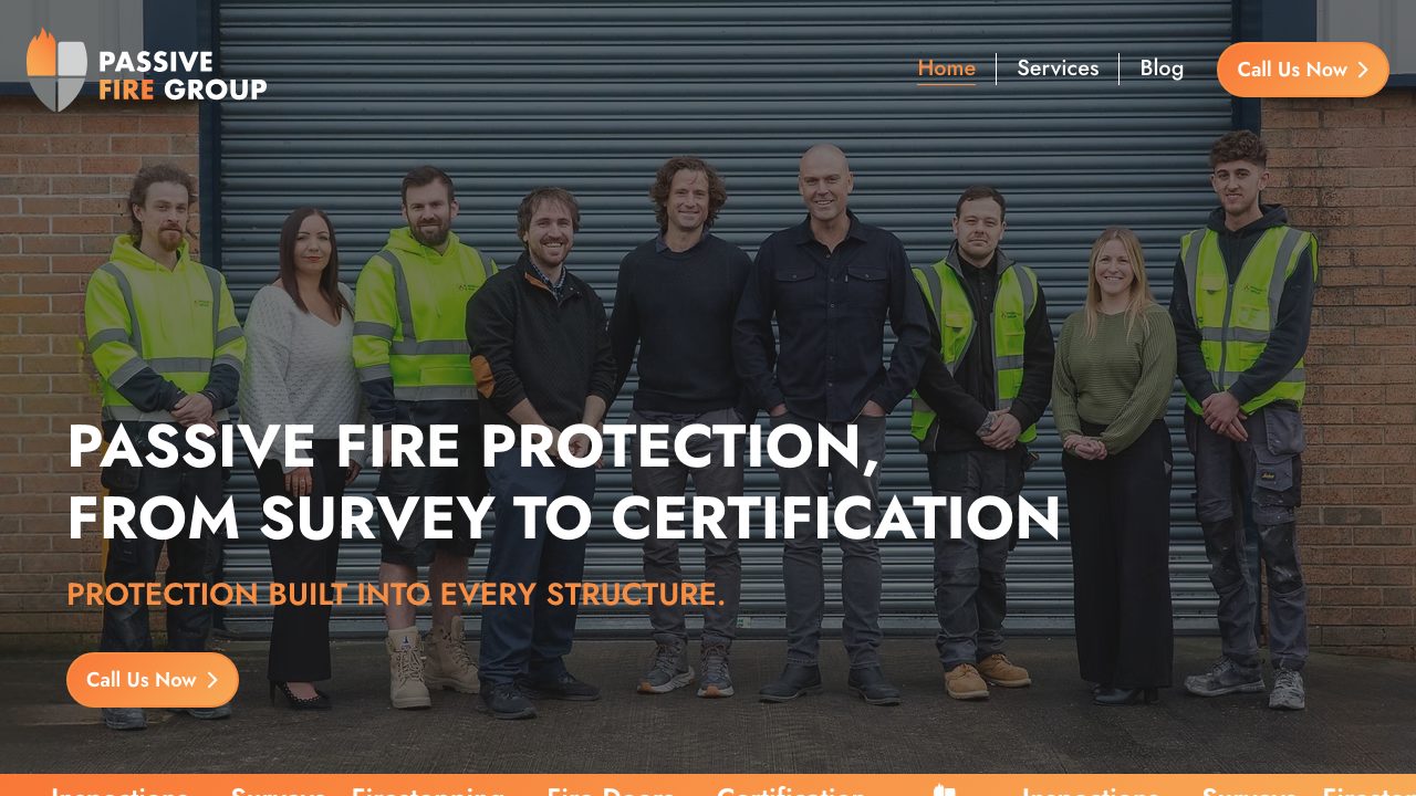 Passive Fire Projects UK website