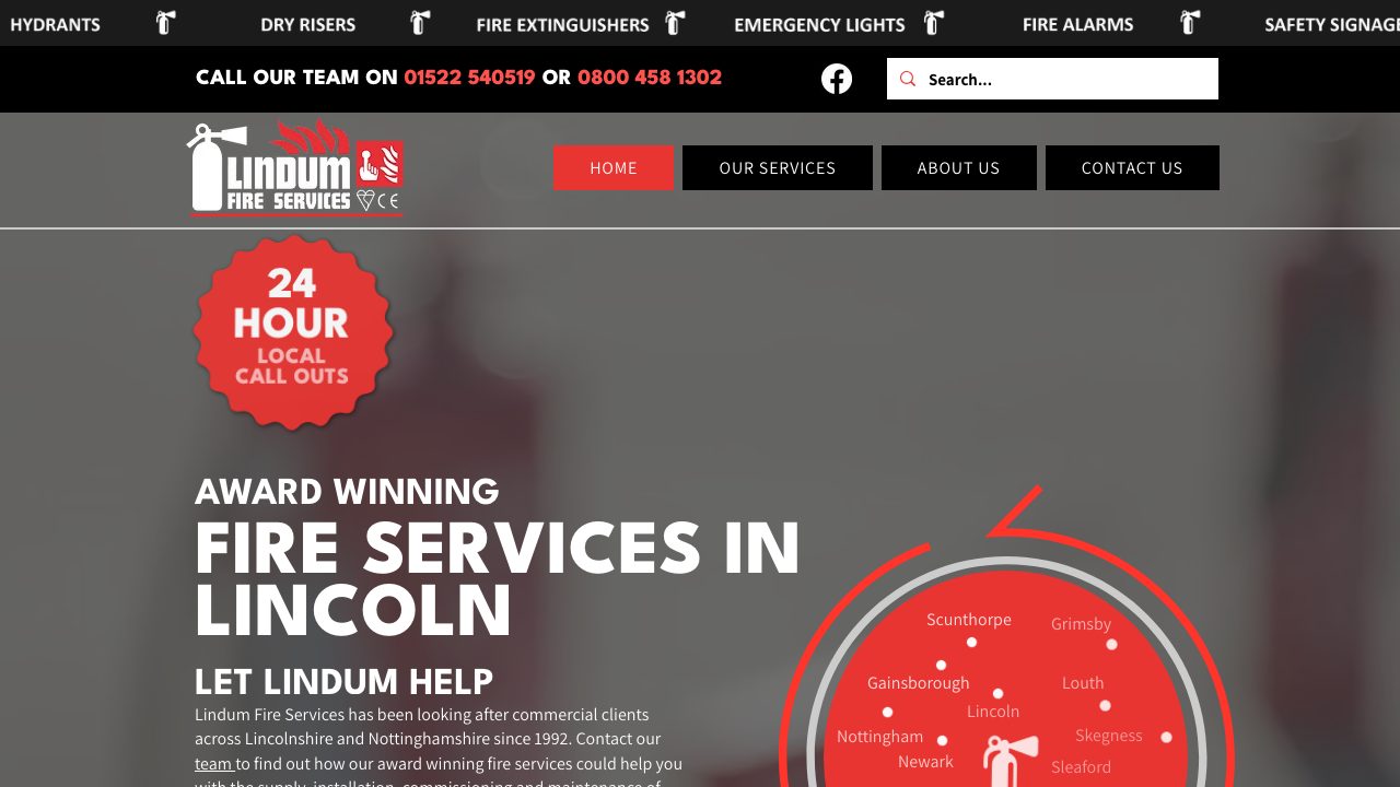 Lindum Fire Services Ltd website