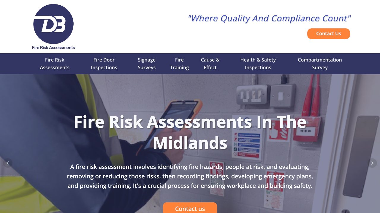 D B Fire Risk Assessments Ltd website
