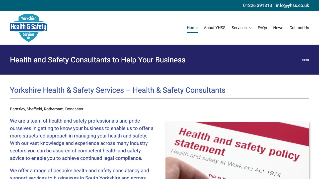 Yorkshire Health & Safety Services Ltd website