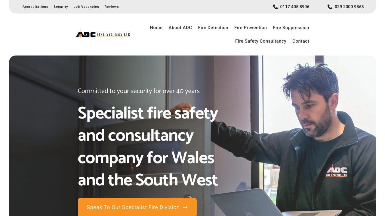 ADC Fire Systems Ltd website