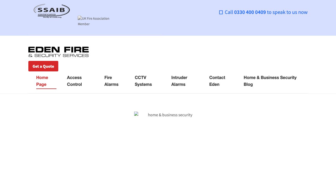 Eden Fire & Security Services Ltd website