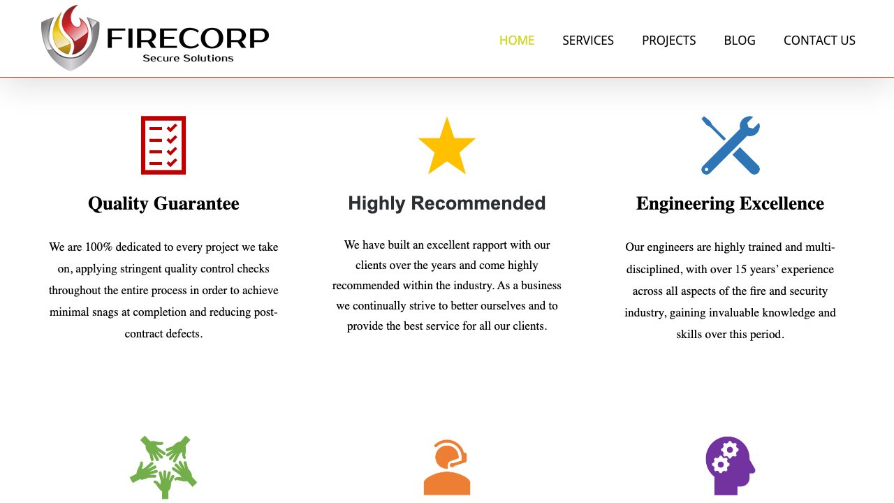 Firecorp Secure Solutions Ltd website