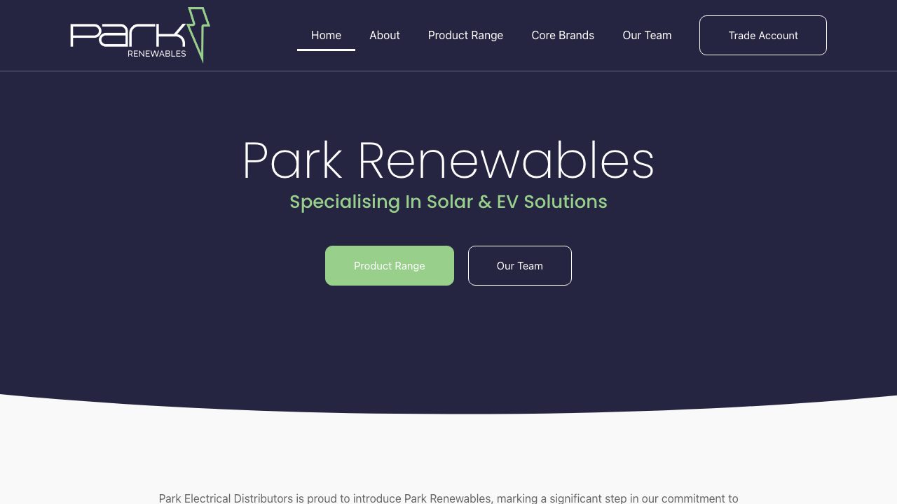Park Electrical Distributors Limited website