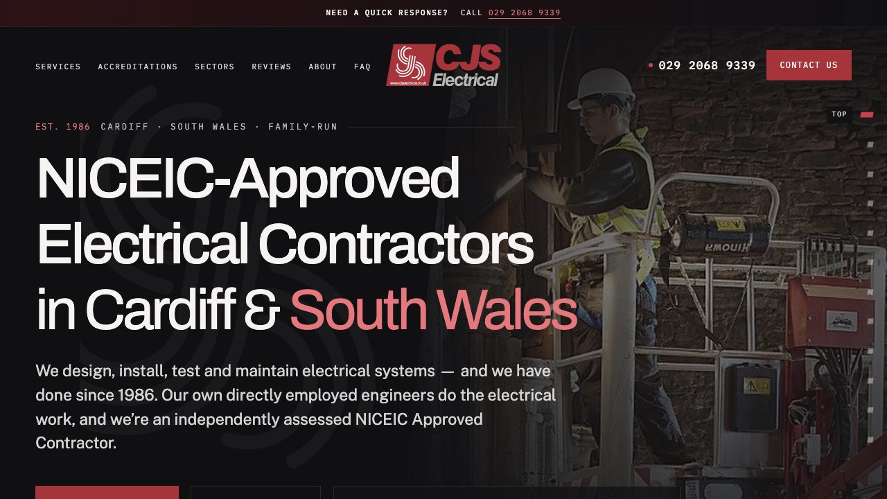 CJS Electrical (Wales) Ltd website