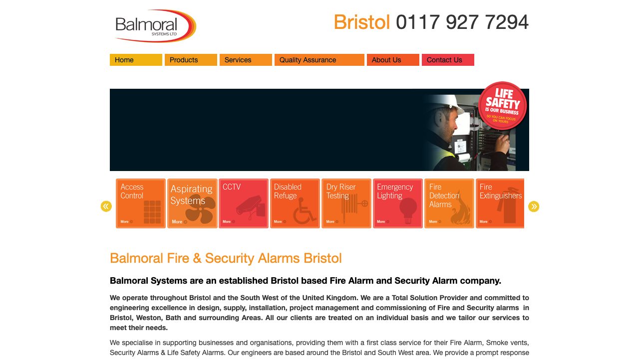 Balmoral Systems Ltd website