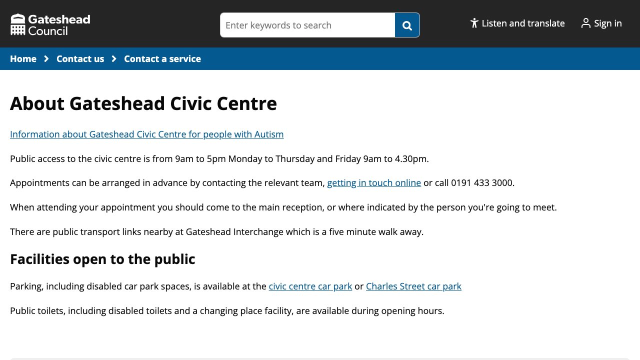 Gateshead Council website