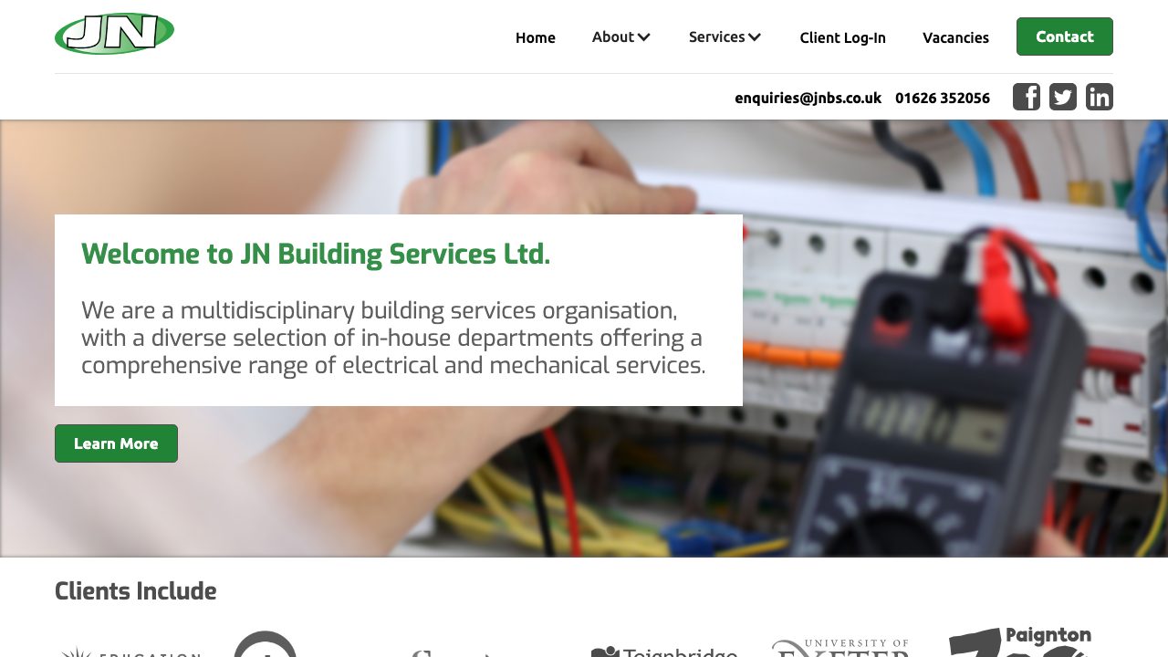 JN Building Services Limited website