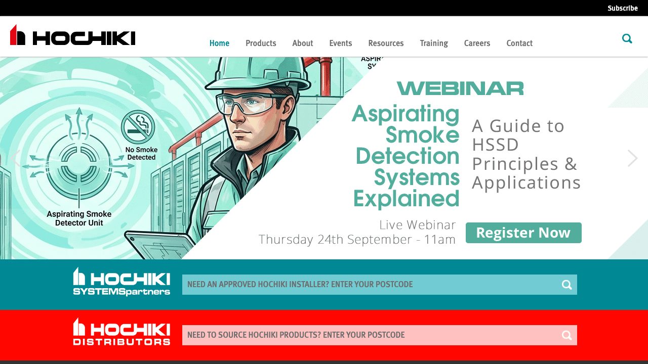 Hochiki Europe (UK) Ltd website