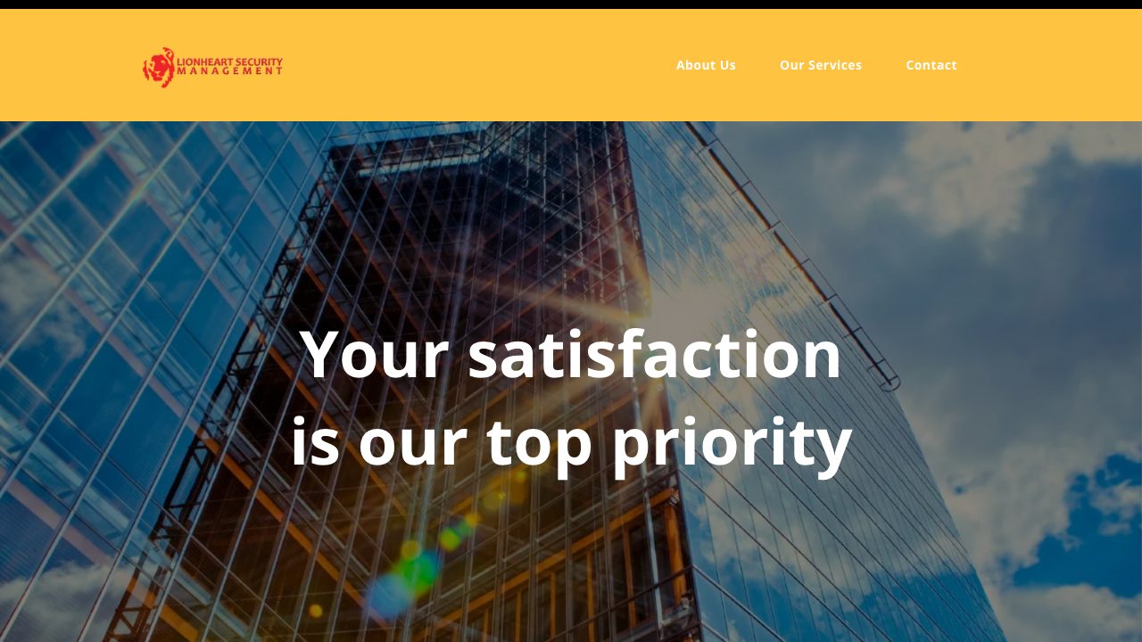 Lionheart Security Management website