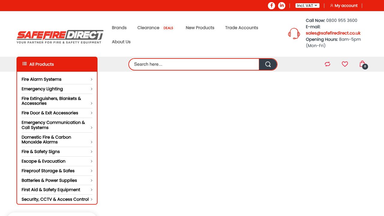 Fire Safety Direct Ltd website