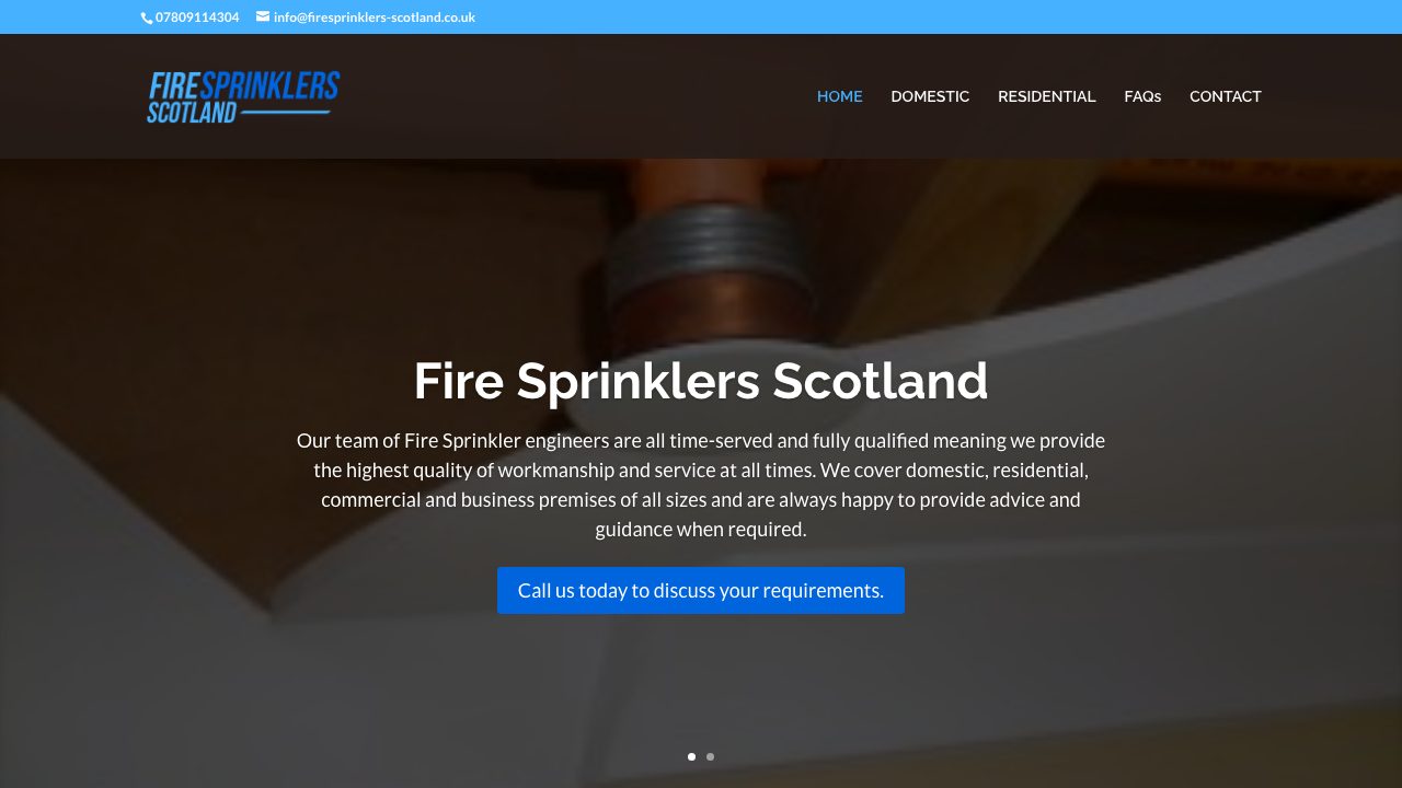 Fire Sprinkler Services Scotland Ltd website