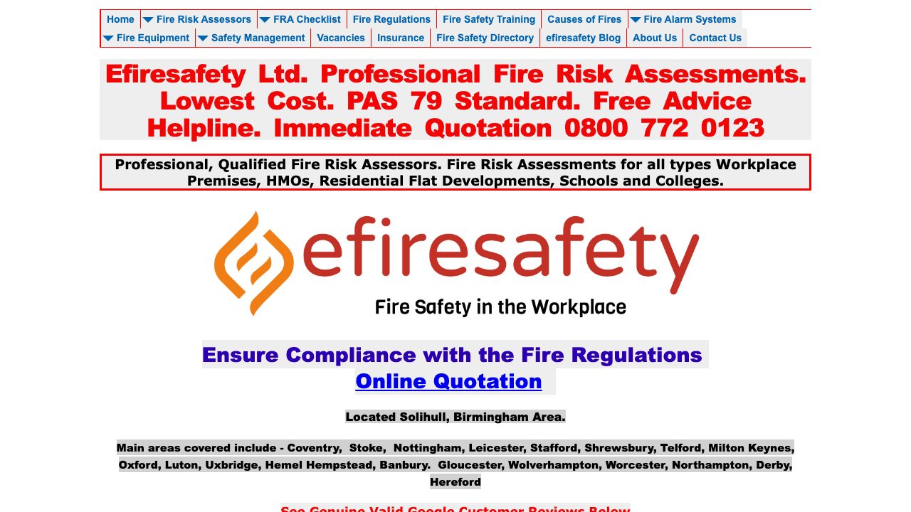 Efiresafety Ltd website