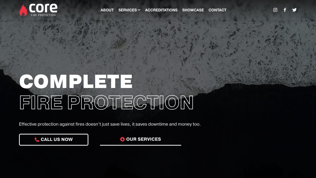 Core Fire Protection website