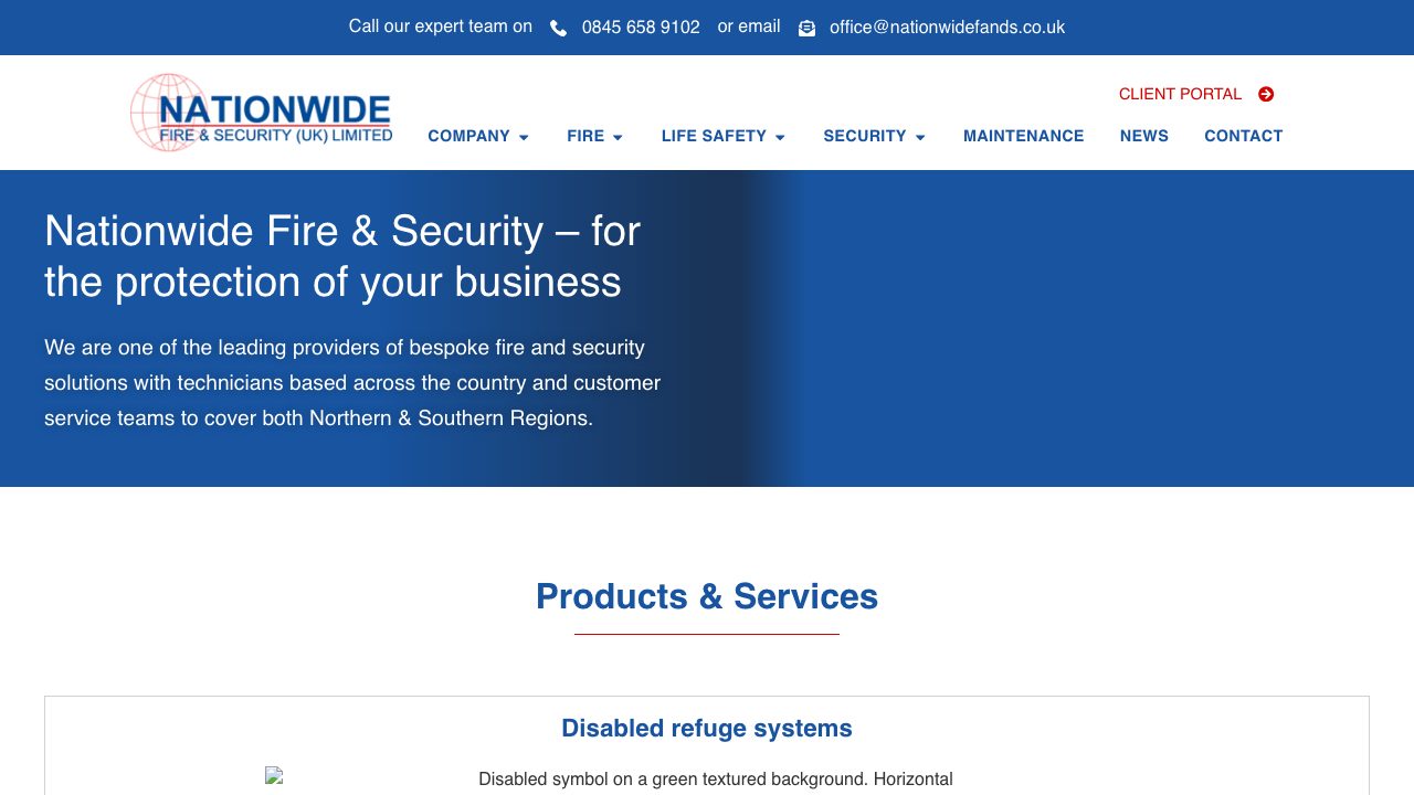 Nationwide Fire & Security (UK) Ltd website