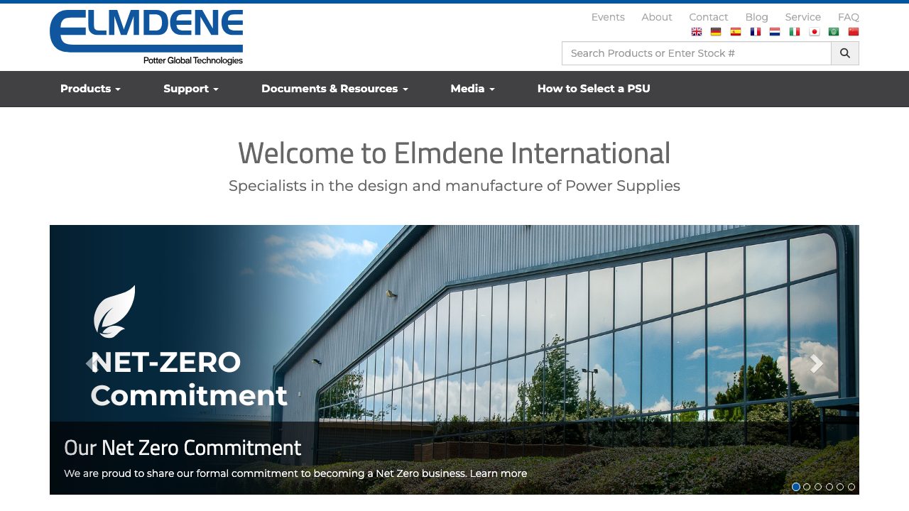 Elmdene International Ltd website