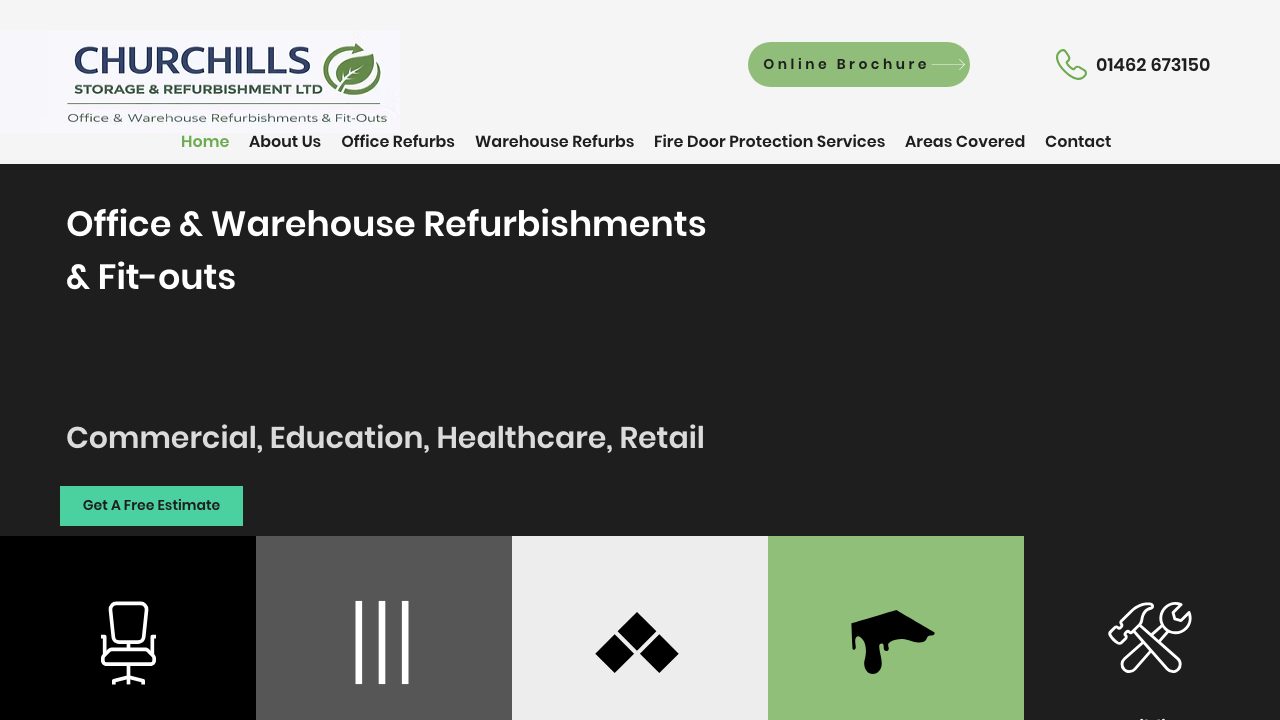 Churchills Storage & Refurbishment Ltd website