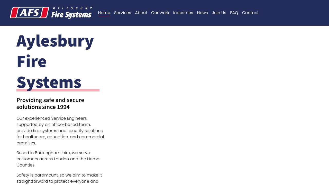 Aylesbury Fire Systems Limited website