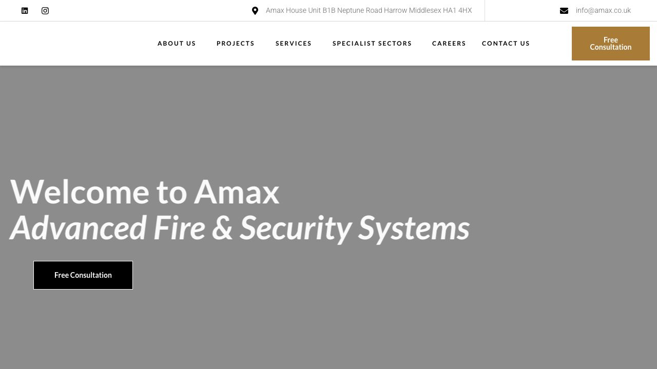 Amax Fire & Security Ltd website