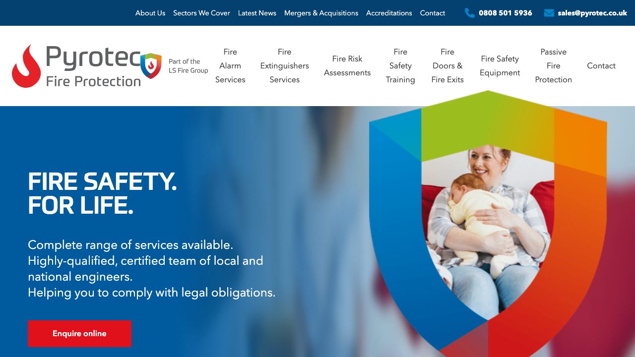 Pyrotec Services Ltd website