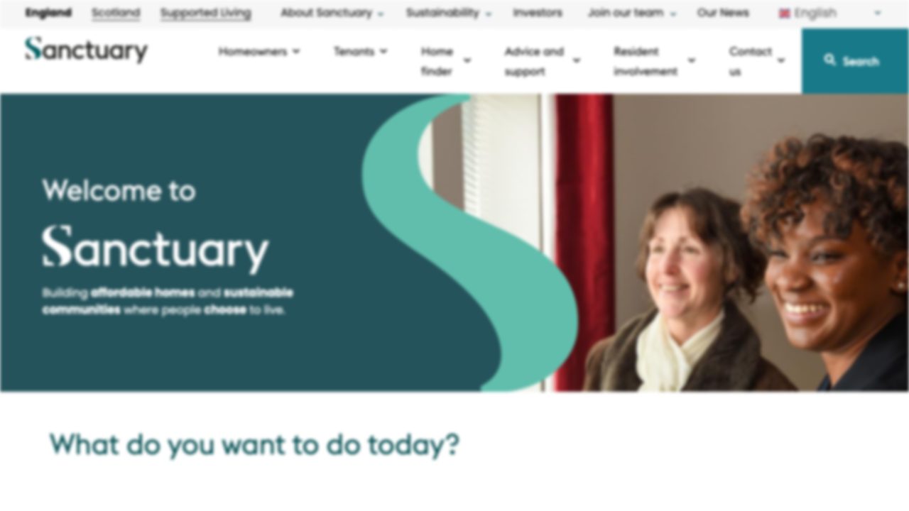 Sanctuary Housing Association website