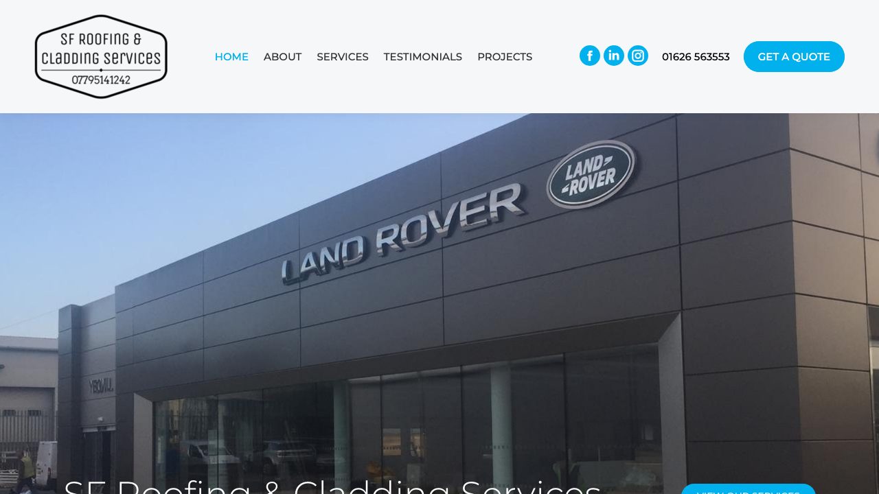SF Roofing and cladding services limited website