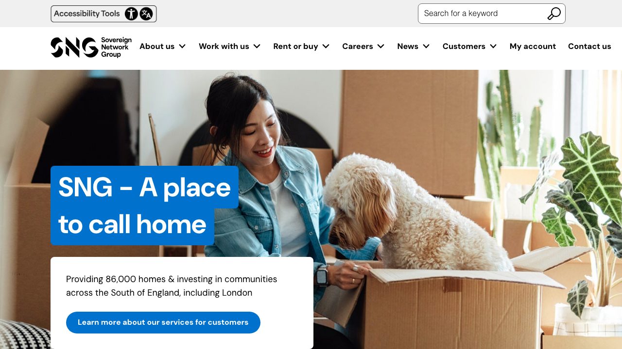 Sovereign Housing Association Ltd website