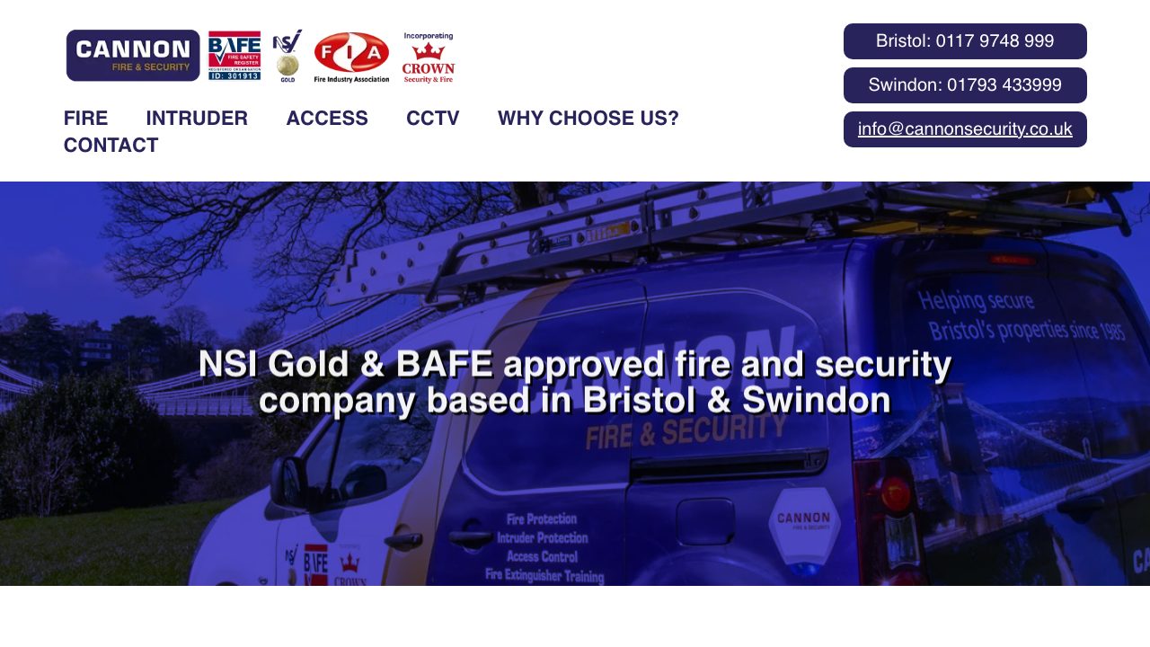 Cannon Security Ltd T/A Cannon Fire & Security website