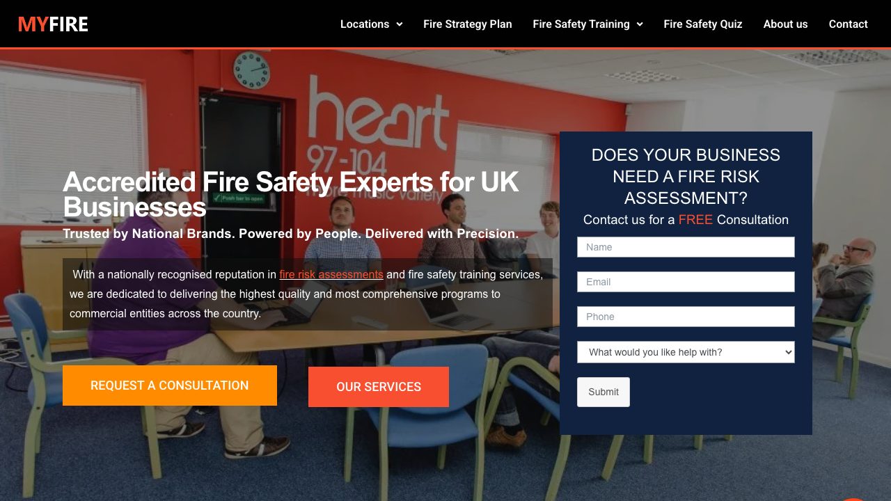 Ashby Fire Safety Services website