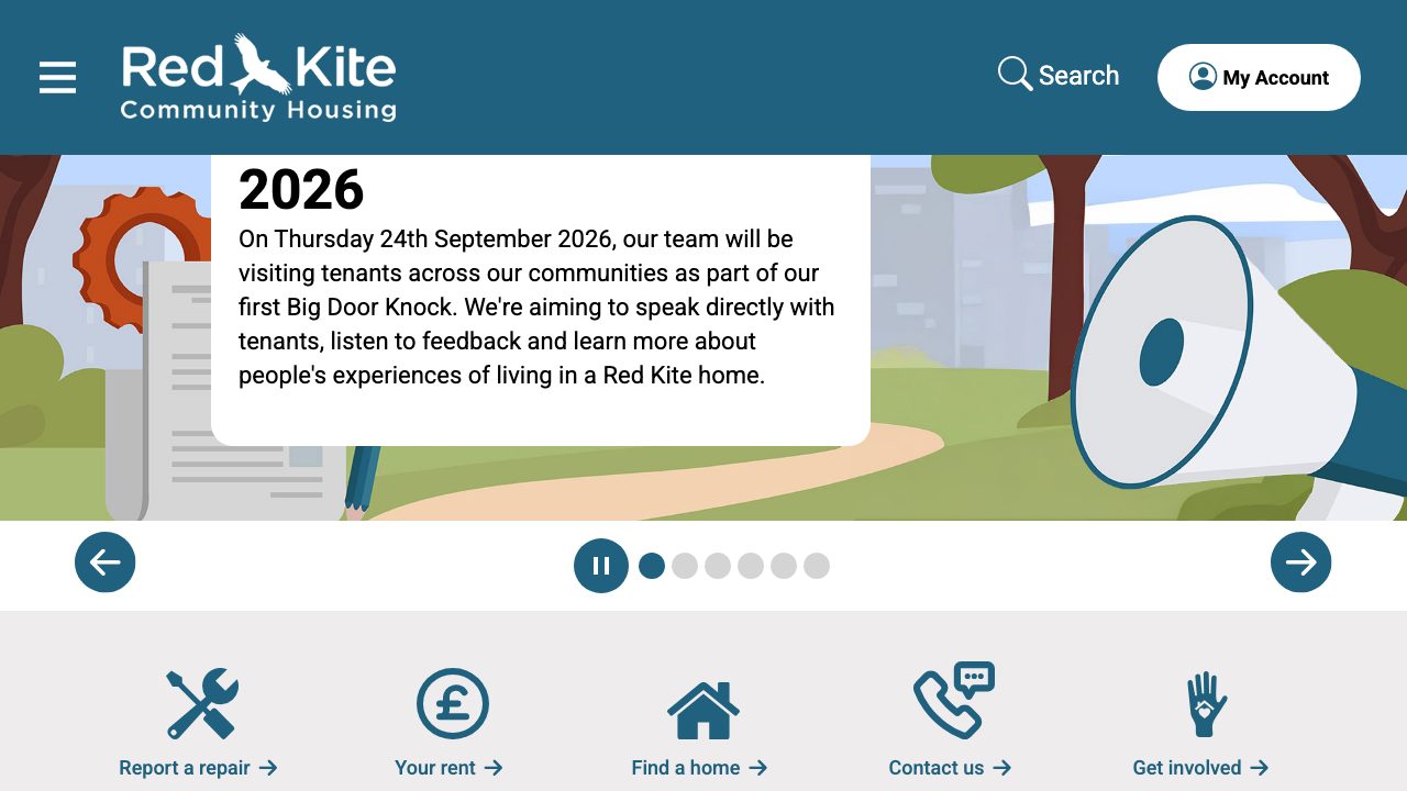 Red Kite Community Housing website