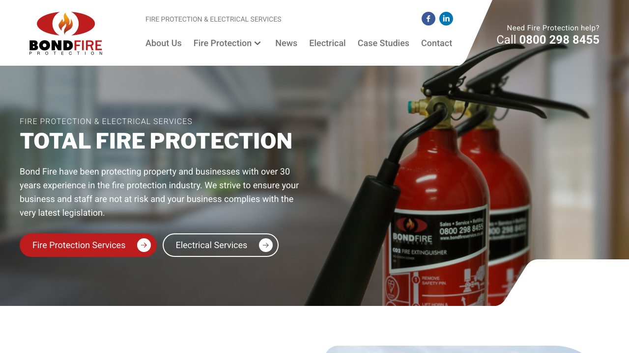 Bond Fire Protection Service Ltd website