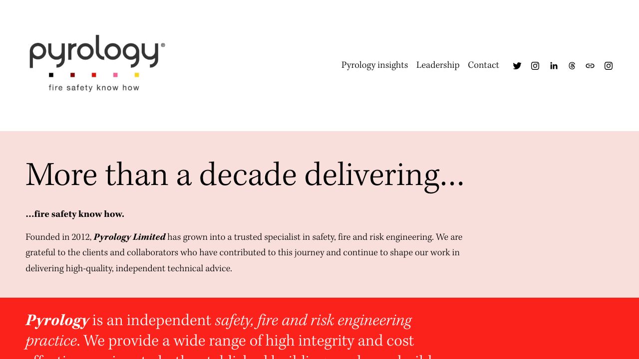 Pyrology Limited website