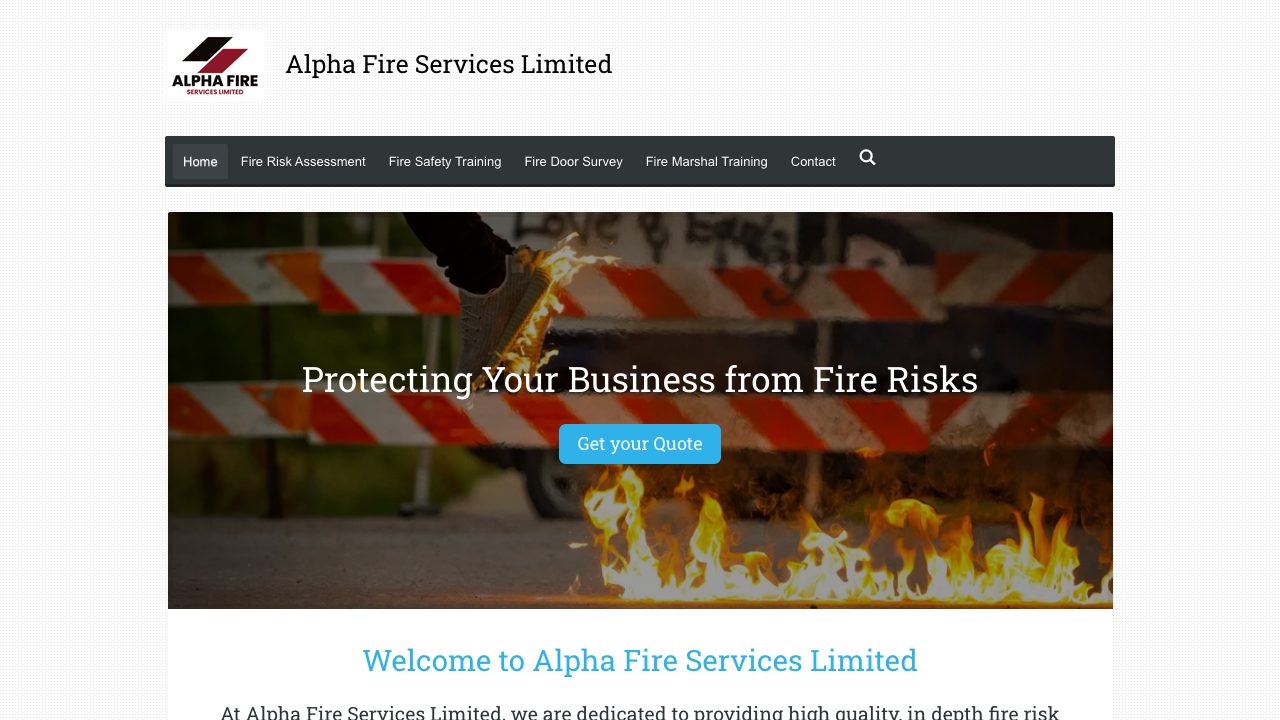 Alpha Six Fire Door Consultancy Ltd website