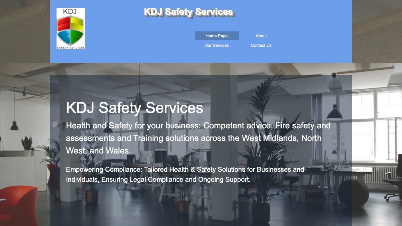 KDJ Safety Services website