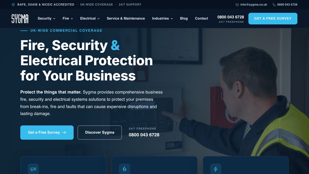 Sygma (Fire Security & Electrical) Ltd website