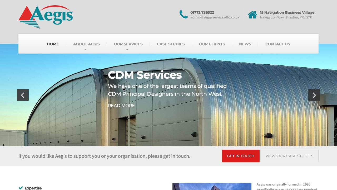 Aegis Services Ltd. website