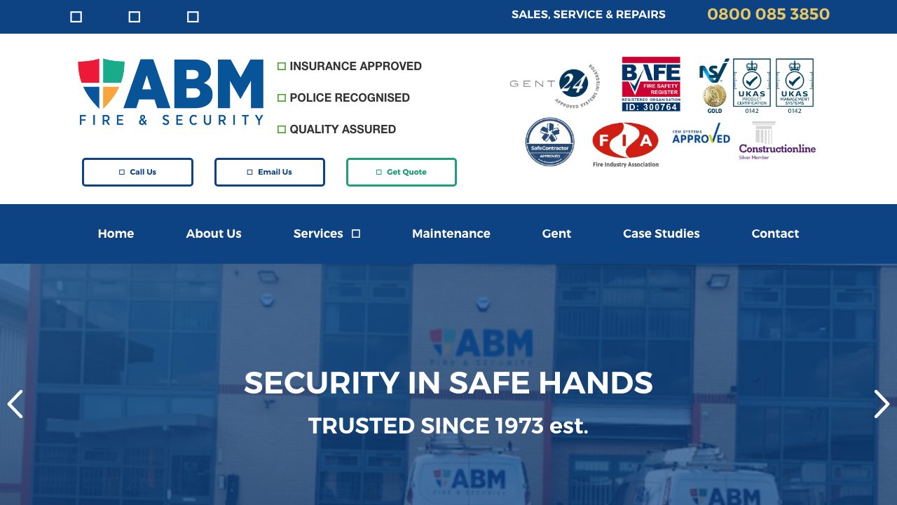 ABM Fire & Security Ltd website