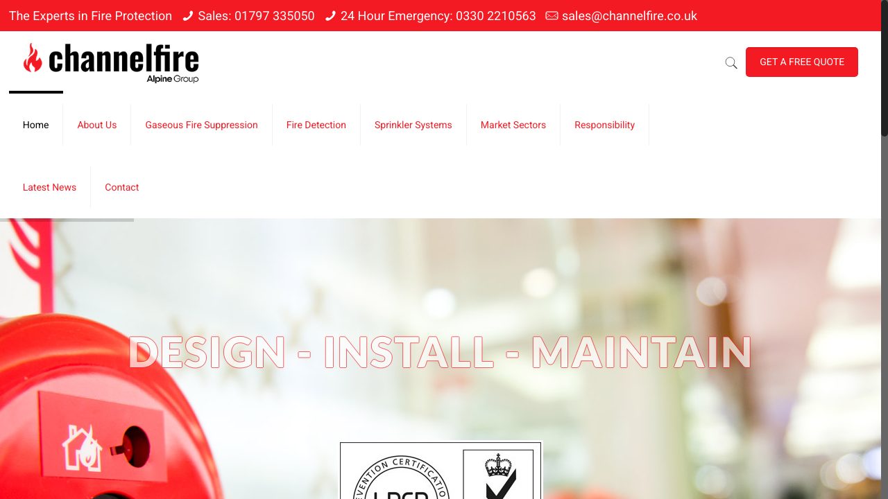 Channel Fire Systems website