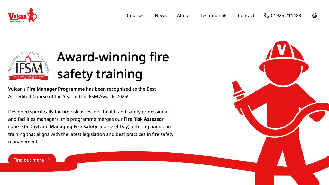 Vulcan Fire Training Co Limited website