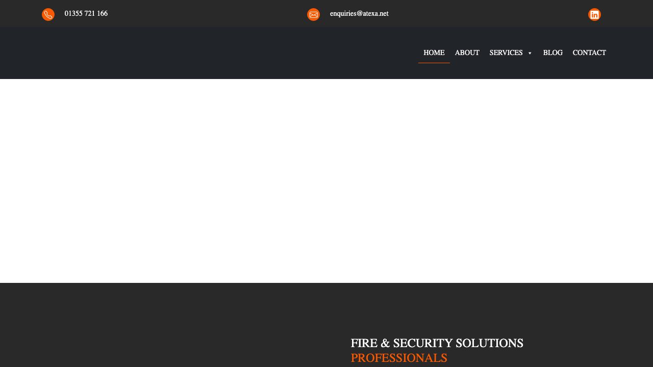 Atexa Fire and Security Solutions Ltd website