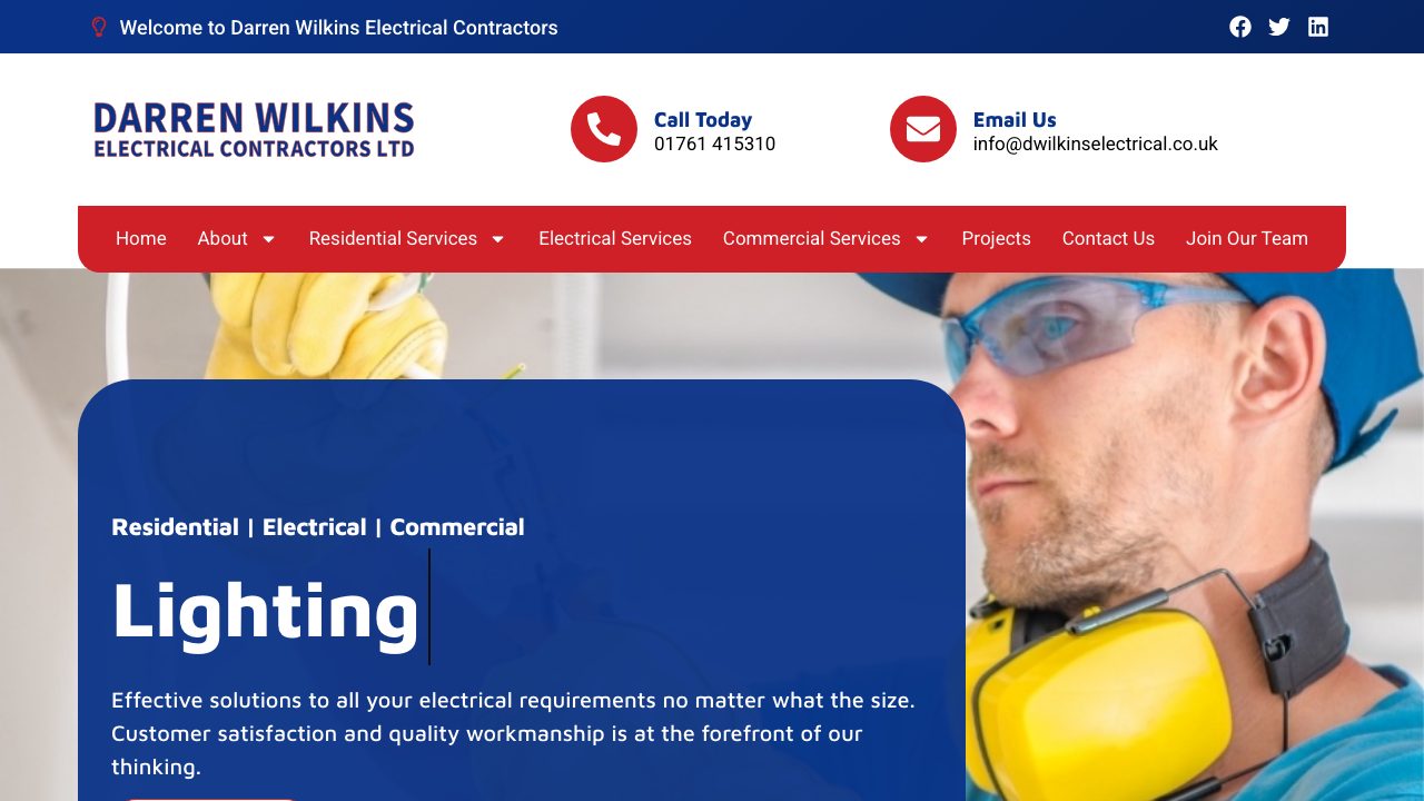 Darren Wilkins Electrical Contractors Ltd website