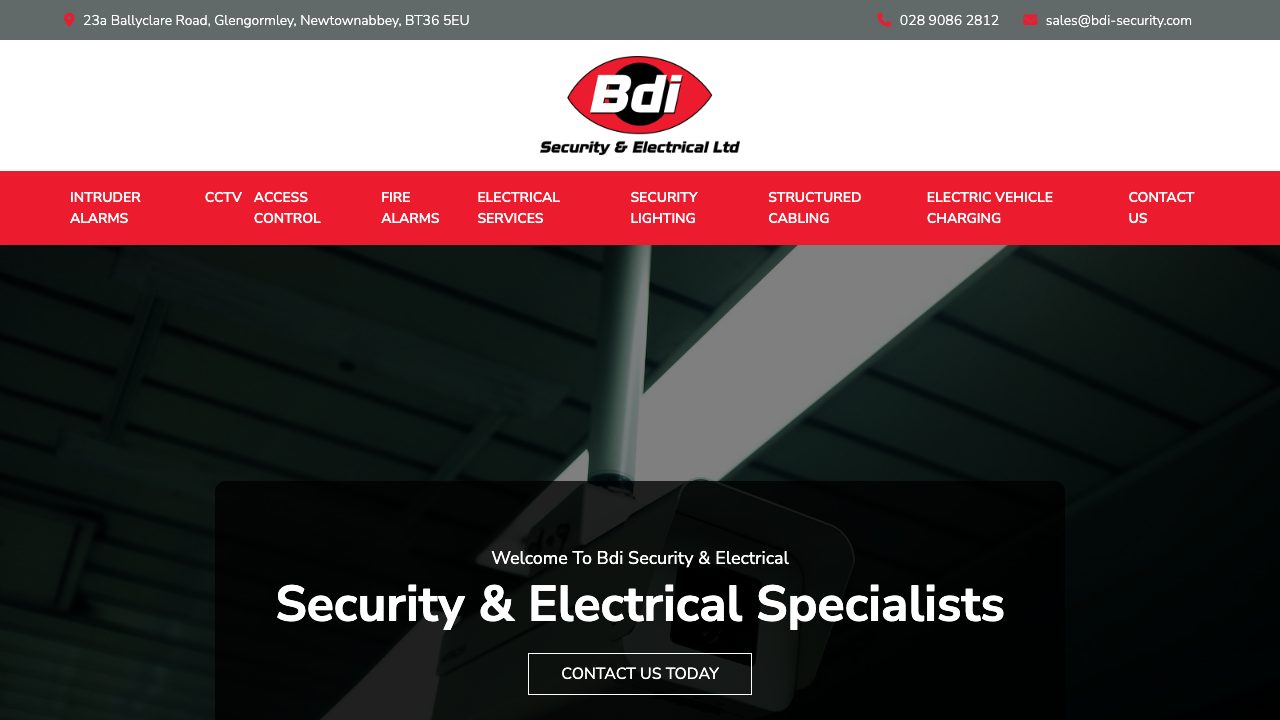 BDI Security & Electrical website