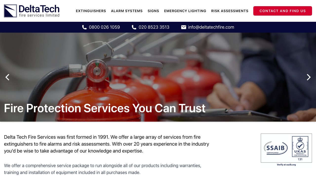 Delta Tech Fire Services Limited website