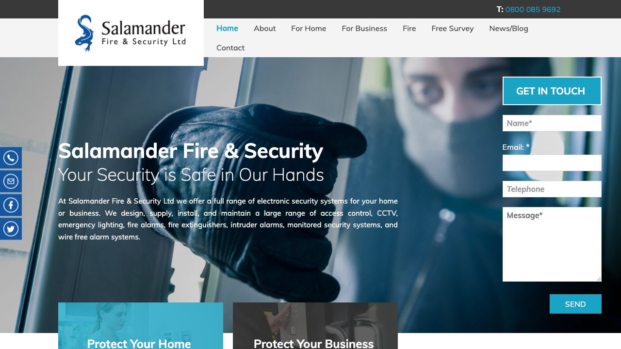Salamander Fire & Security Ltd website